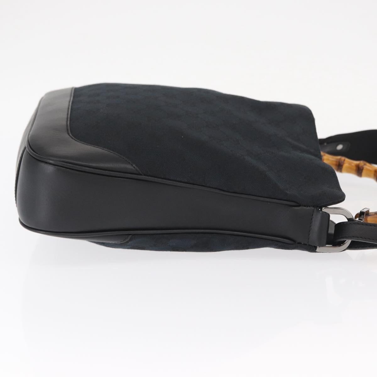 Gucci Gucci Diana Bamboo Shoulder Bag GG Canvas Medium Zwart