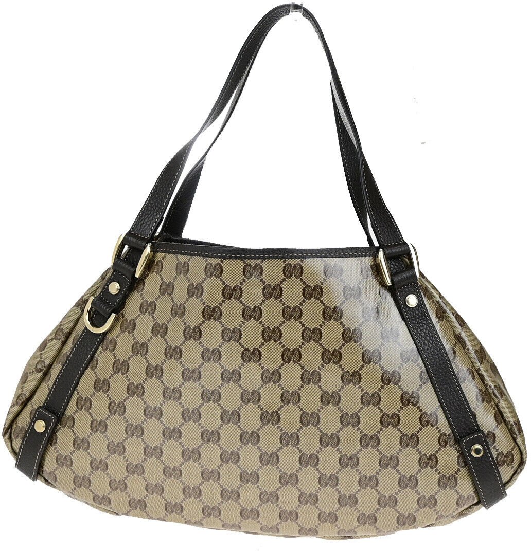 Gucci Gucci Pelham Shoulder Bag Coated Canvas Bruin