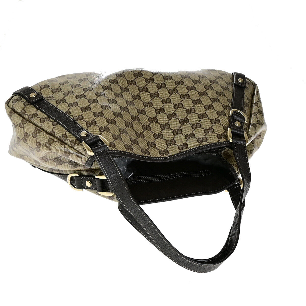 Gucci Gucci Pelham Shoulder Bag Coated Canvas Bruin