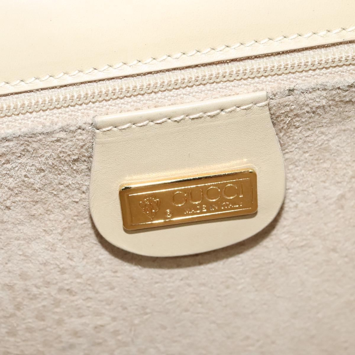 Gucci Gucci Vintage Interlocking G Flap Shoulder Bag Leather Small Beige