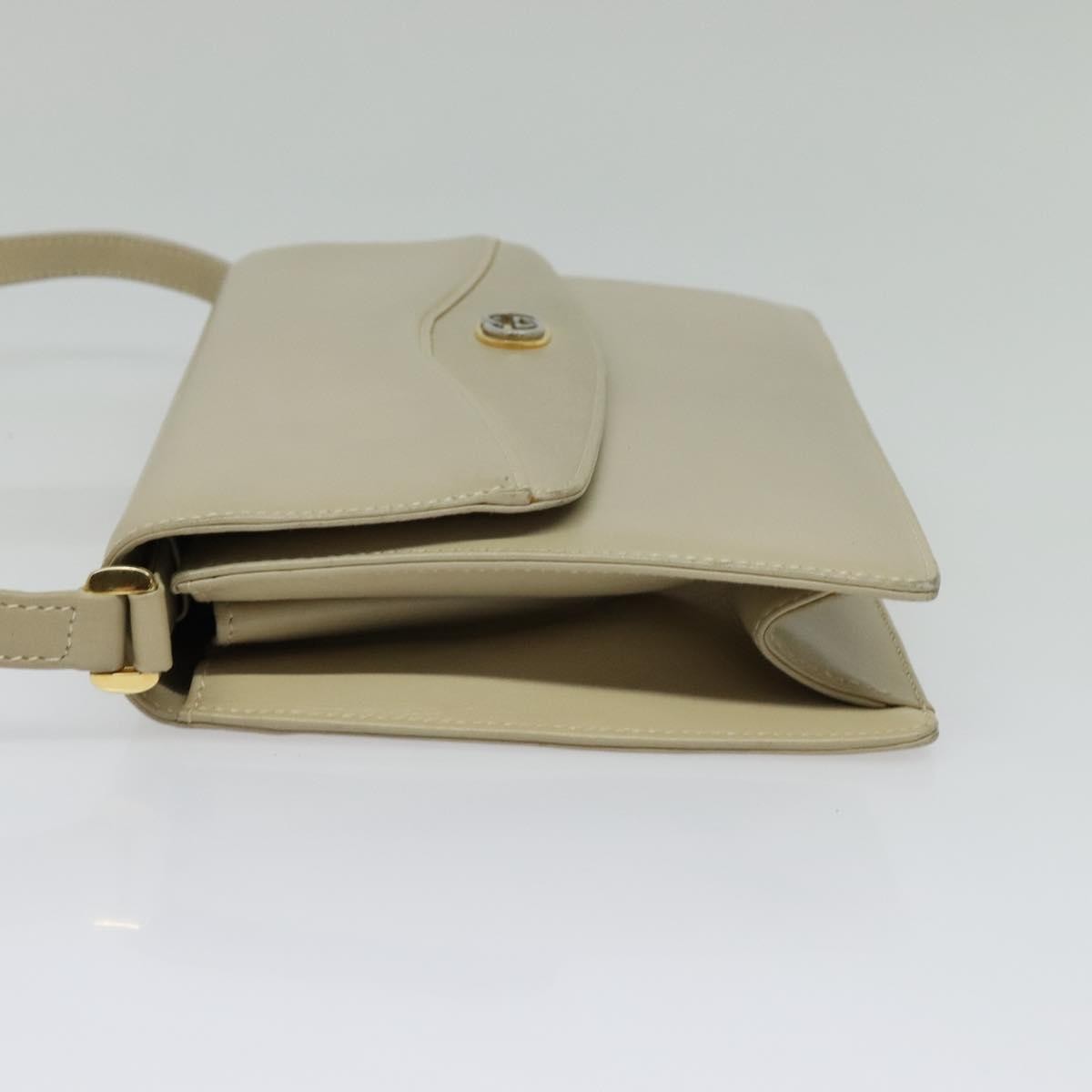 Gucci Gucci Vintage Interlocking G Flap Shoulder Bag Leather Small Beige