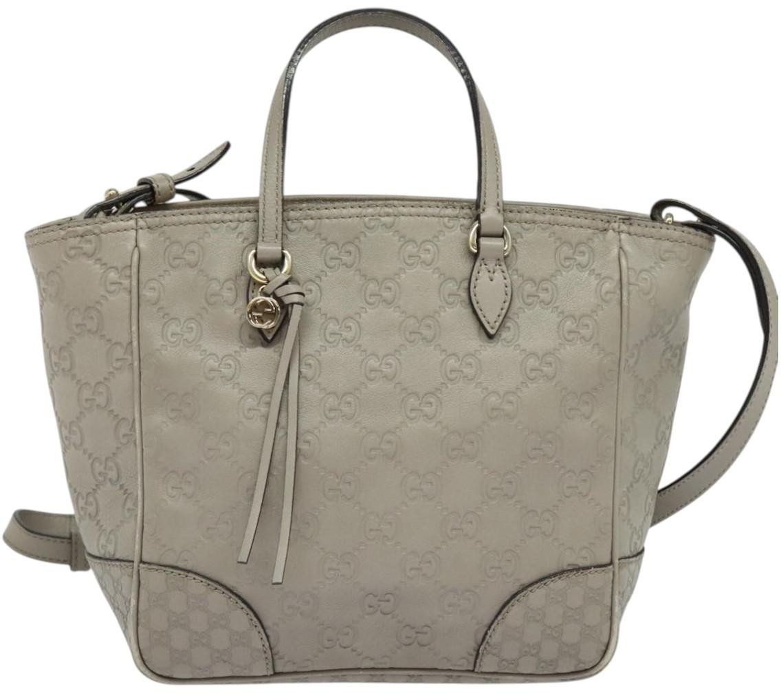 Gucci Gucci Bree Tote Guccissima Leather Small Grijs