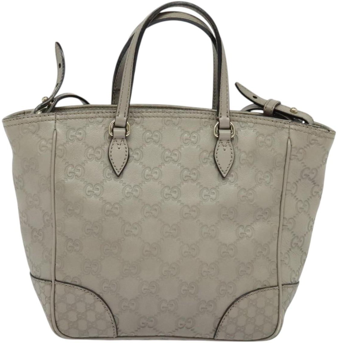Gucci Gucci Bree Tote Guccissima Leather Small Grijs
