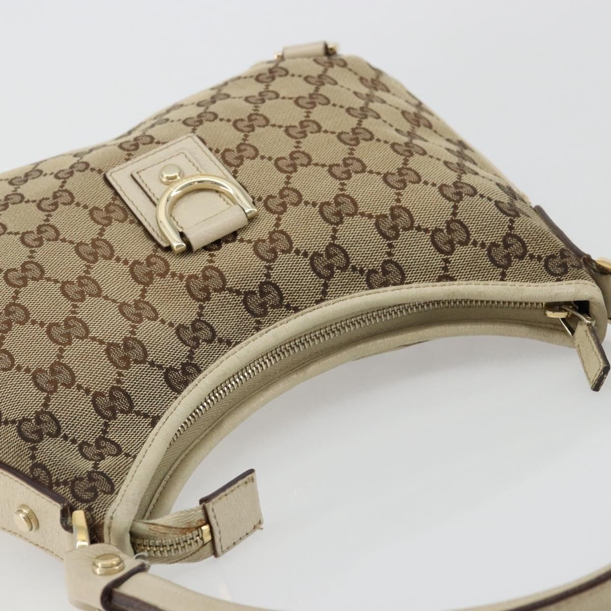 Gucci Gucci Abbey Shoulder Bag GG Canvas Medium Beige