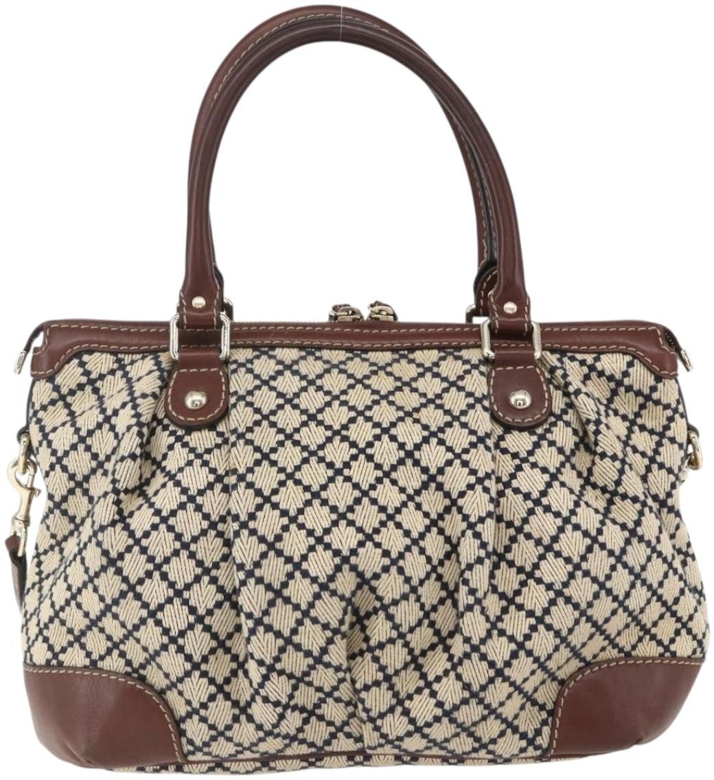 Gucci Gucci Sukey Top Handle Satchel Diamante Canvas Medium Beige
