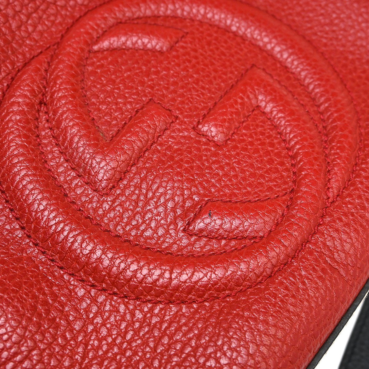 Gucci Soho Shoulder Leather Medium Rood