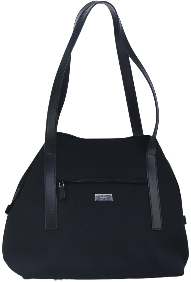 Gucci Gucci Gucci logo shoulder bag Canvas Zwart