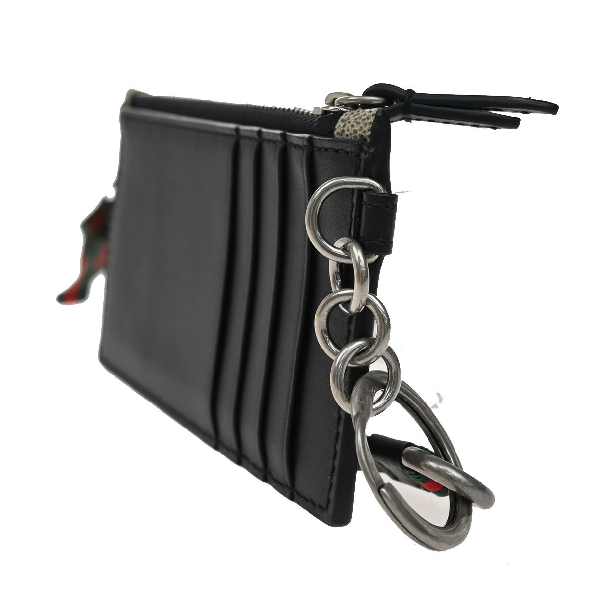 Gucci Gucci Bee Card Holder Printed GG Coated Canvas Bruin