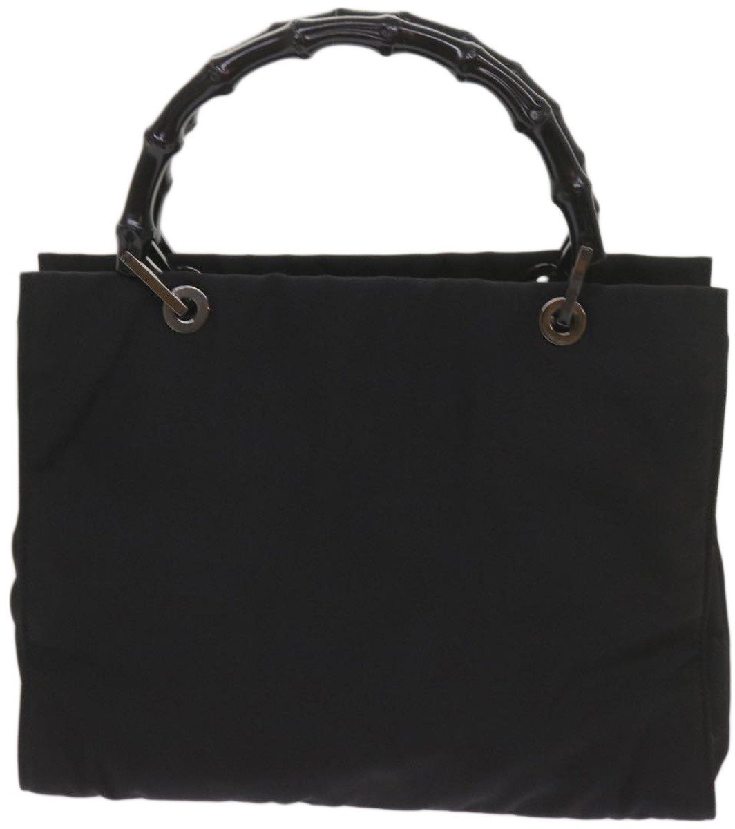 Gucci Gucci Bamboo Shopper Tote Canvas Zwart