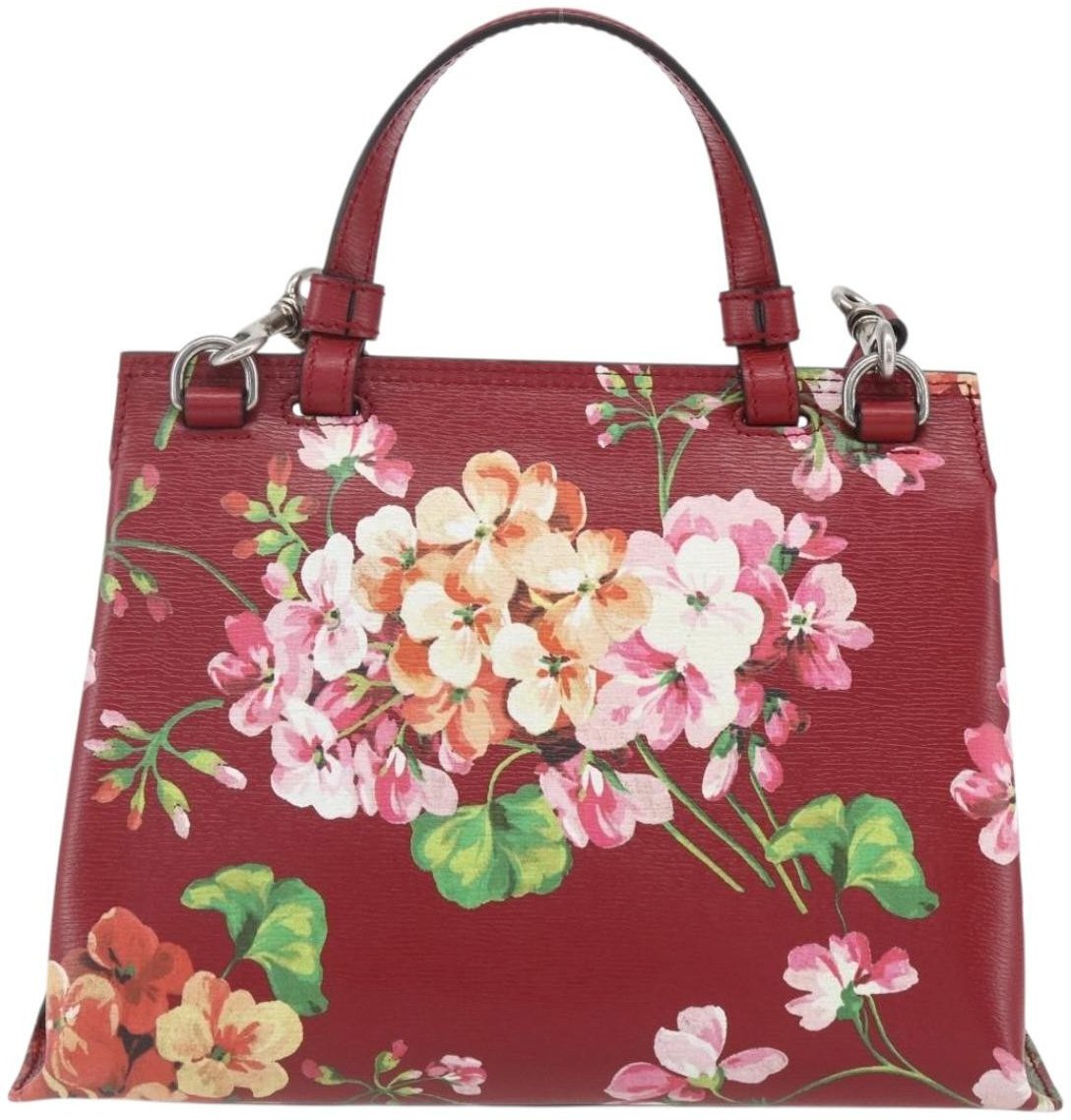 Gucci Gucci Bamboo Daily Top Handle Bag Blooms Print Leather Small Divers