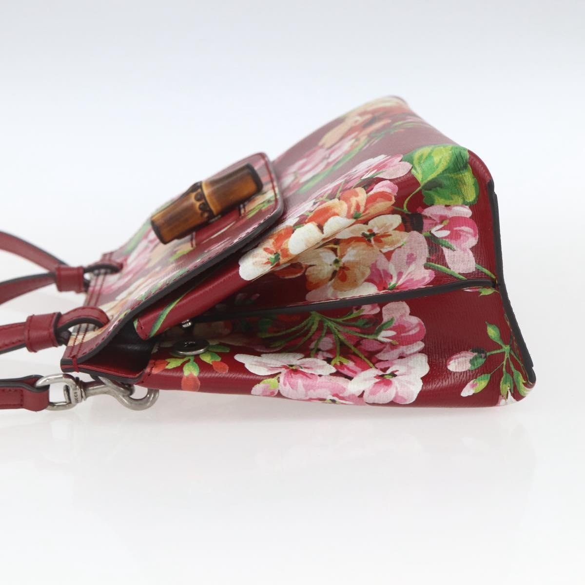 Gucci Gucci Bamboo Daily Top Handle Bag Blooms Print Leather Small Divers