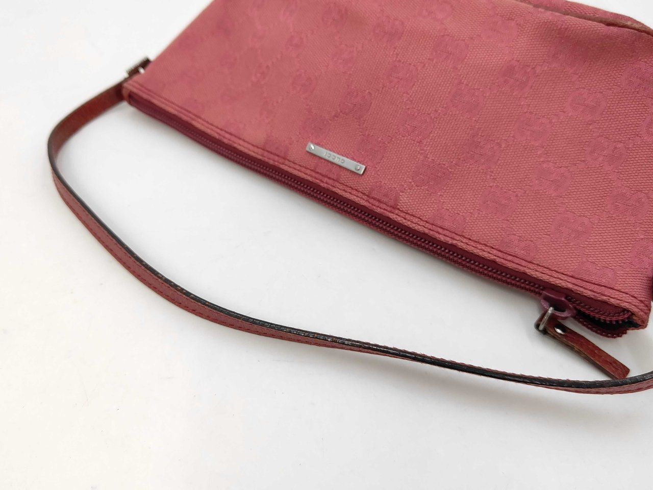Gucci D-Ring Shoulder Bag (Outlet) GG Canvas Large Roze