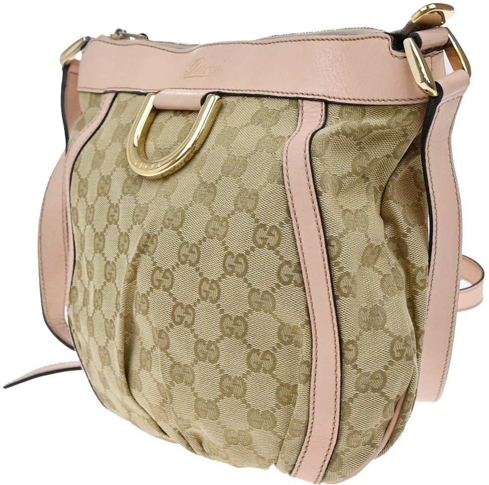 Gucci Gucci D-Ring Shoulder Bag (Outlet) GG Canvas Large Bruin