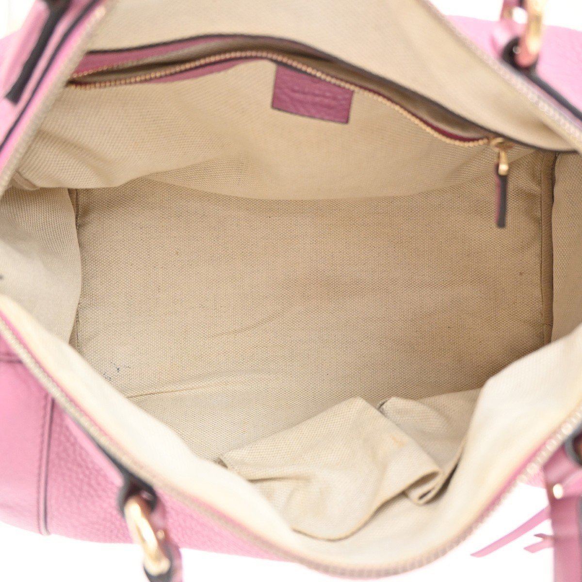 Gucci Soho Boston Leather Roze