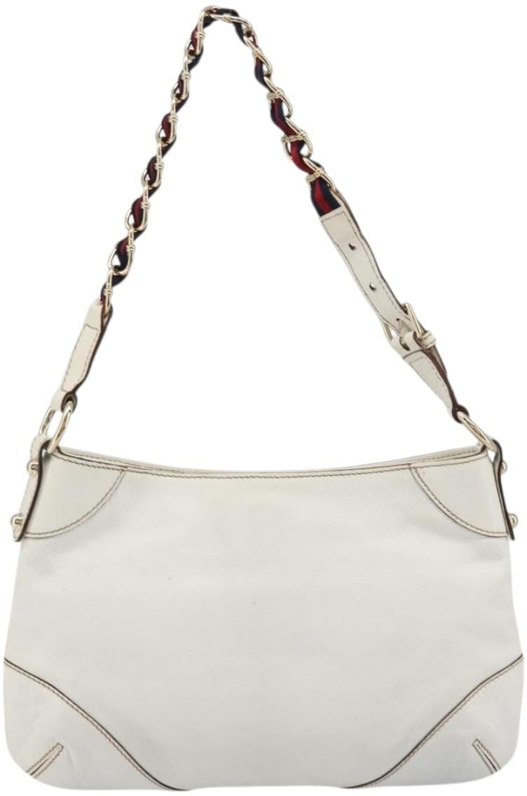 Gucci Sherry Line chain leather Wit