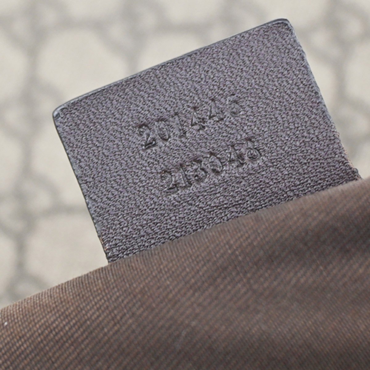 Gucci Gucci Zip Top Messenger Bag GG Coated Canvas Small Bruin