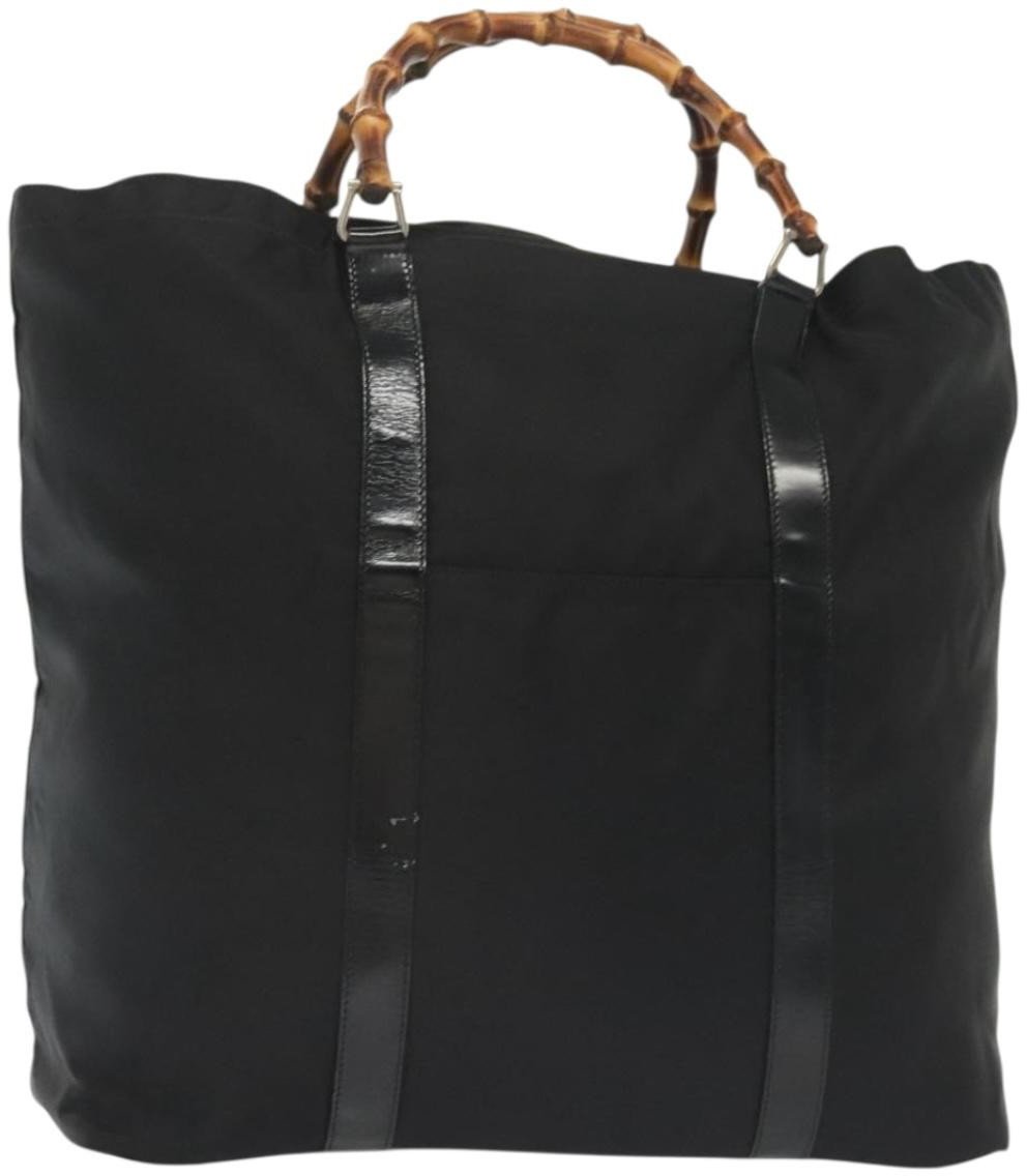 Gucci Gucci Bamboo Daily Tote Leather Tall Zwart