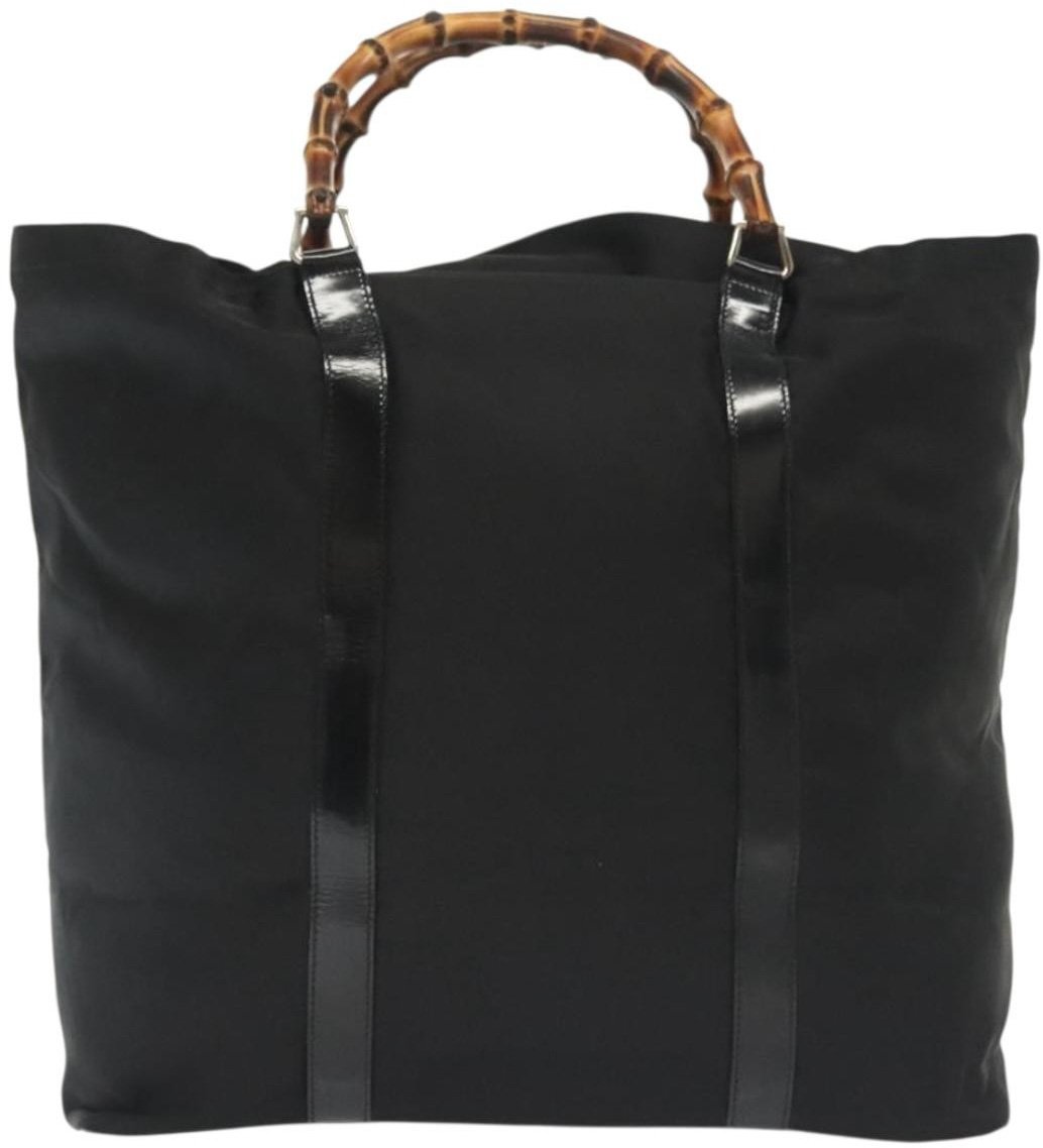 Gucci Gucci Bamboo Daily Tote Leather Tall Zwart