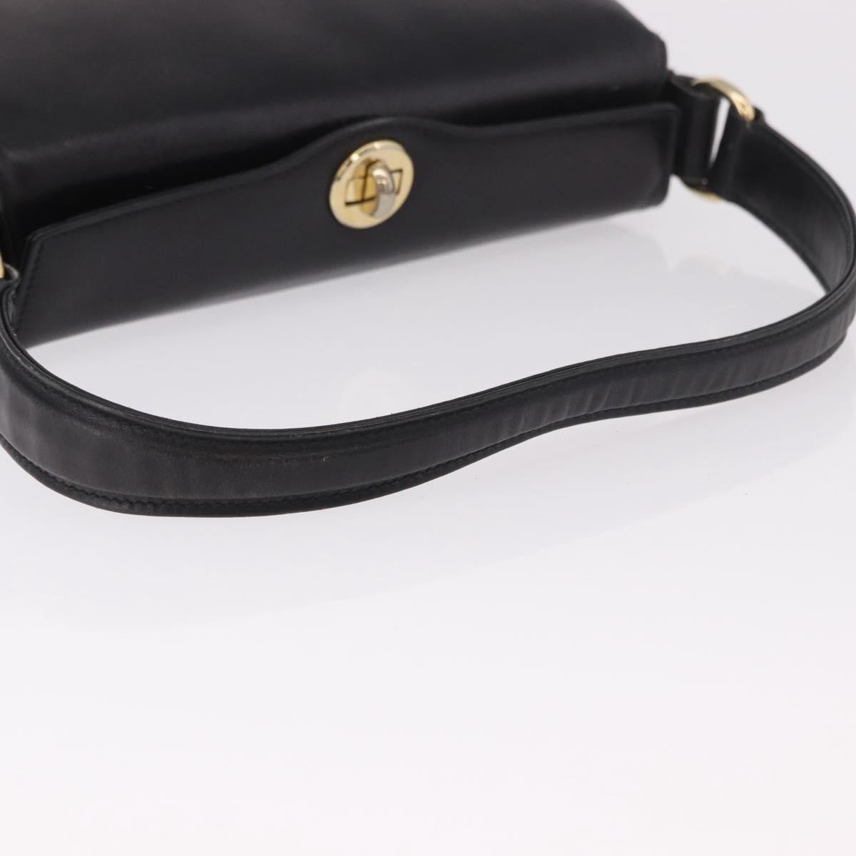 Gucci Vintage Convertible Bamboo Box Leather Small Zwart