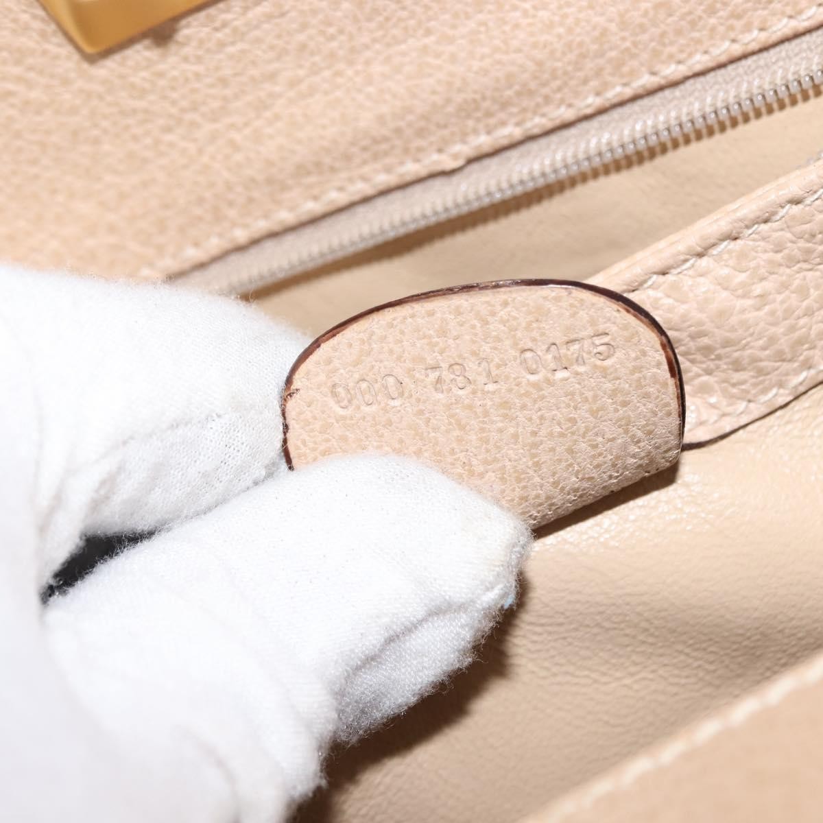 Gucci Gucci Vintage Convertible Bamboo Box Crossbody Bag Leather Small Beige