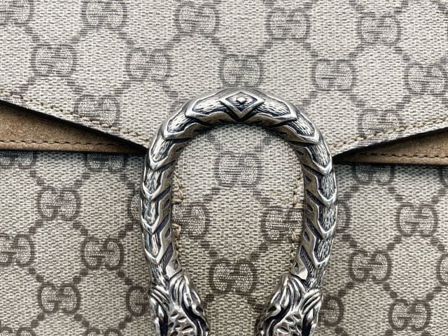 Gucci Gucci Dionysus Top Handle Chain Bag GG Coated Canvas medium Beige