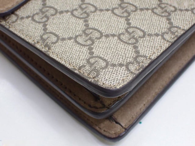 Gucci Gucci Dionysus Top Handle Chain Bag GG Coated Canvas medium Beige