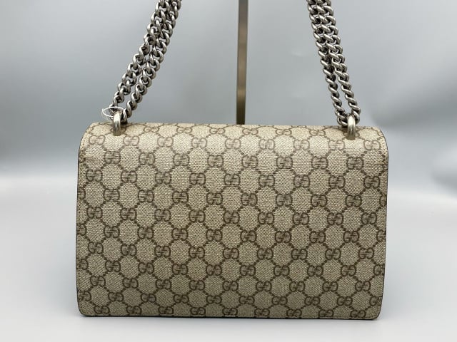 Gucci Gucci Dionysus Top Handle Chain Bag GG Coated Canvas medium Beige