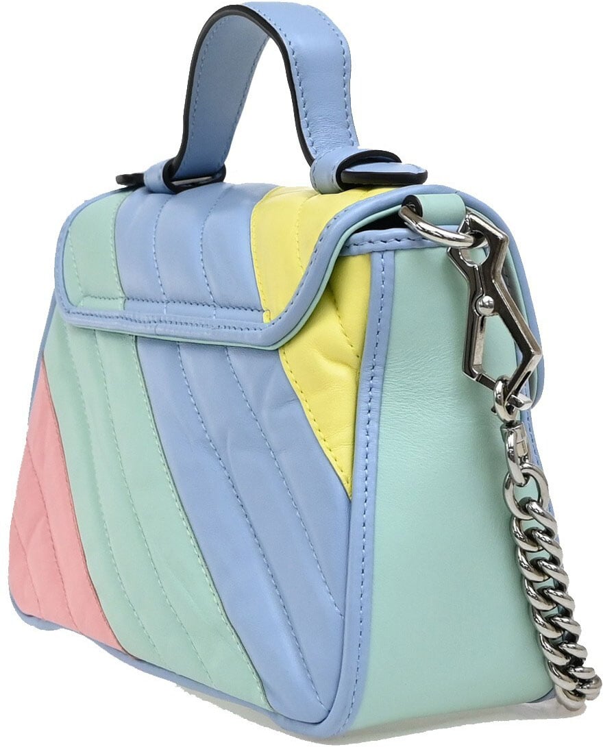 Gucci Gucci GG Marmont Top Handle Bag Leather Mini Divers