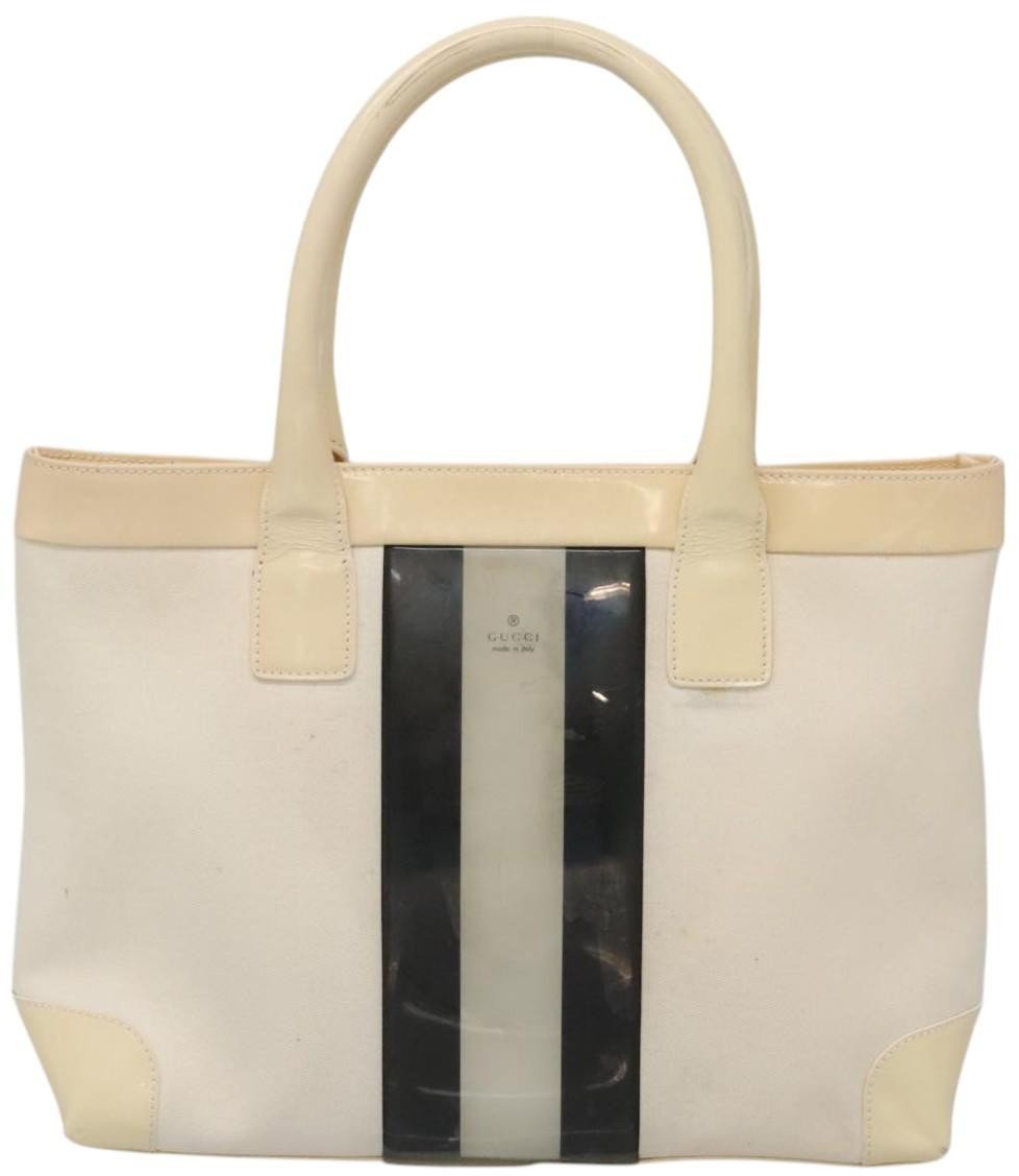 Gucci Gucci Open Tote Diamante Canvas Large Wit