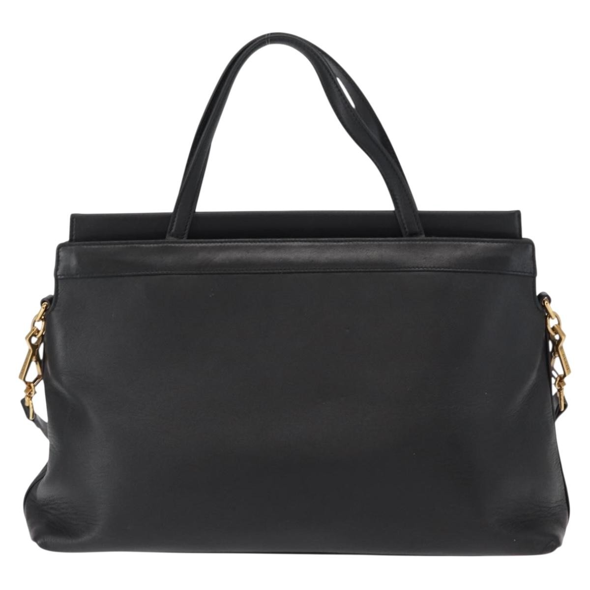 Gucci Gucci Linea Matisse Interlocking G Top Handle Tote Leather Medium Zwart