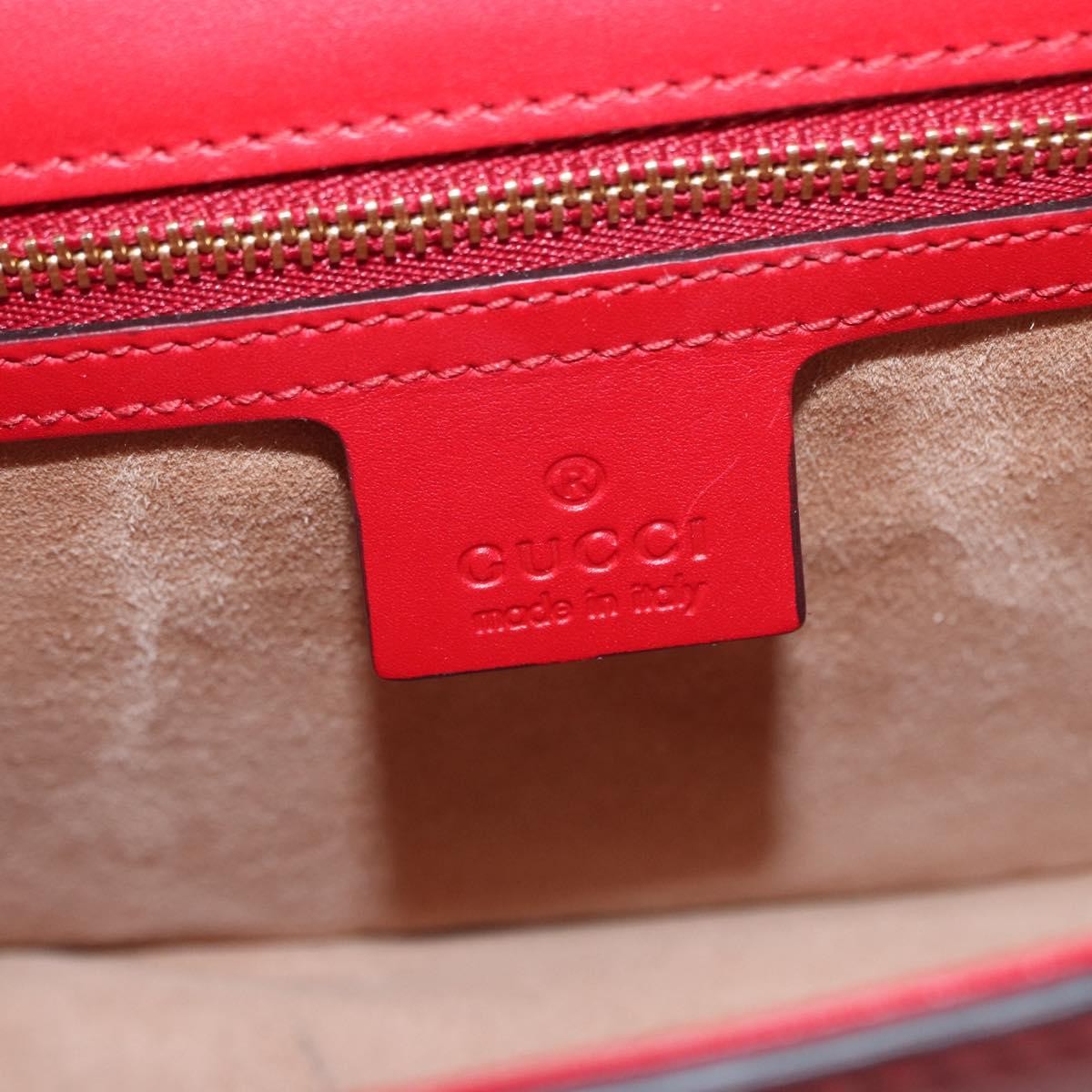 Gucci Gucci Sylvie Shoulder Bag Leather Small Rood