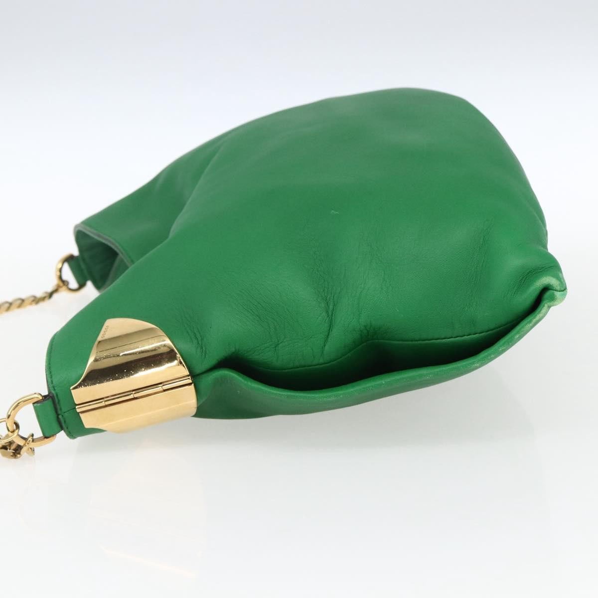 Gucci Gucci 1970 Hobo Leather Medium Groen