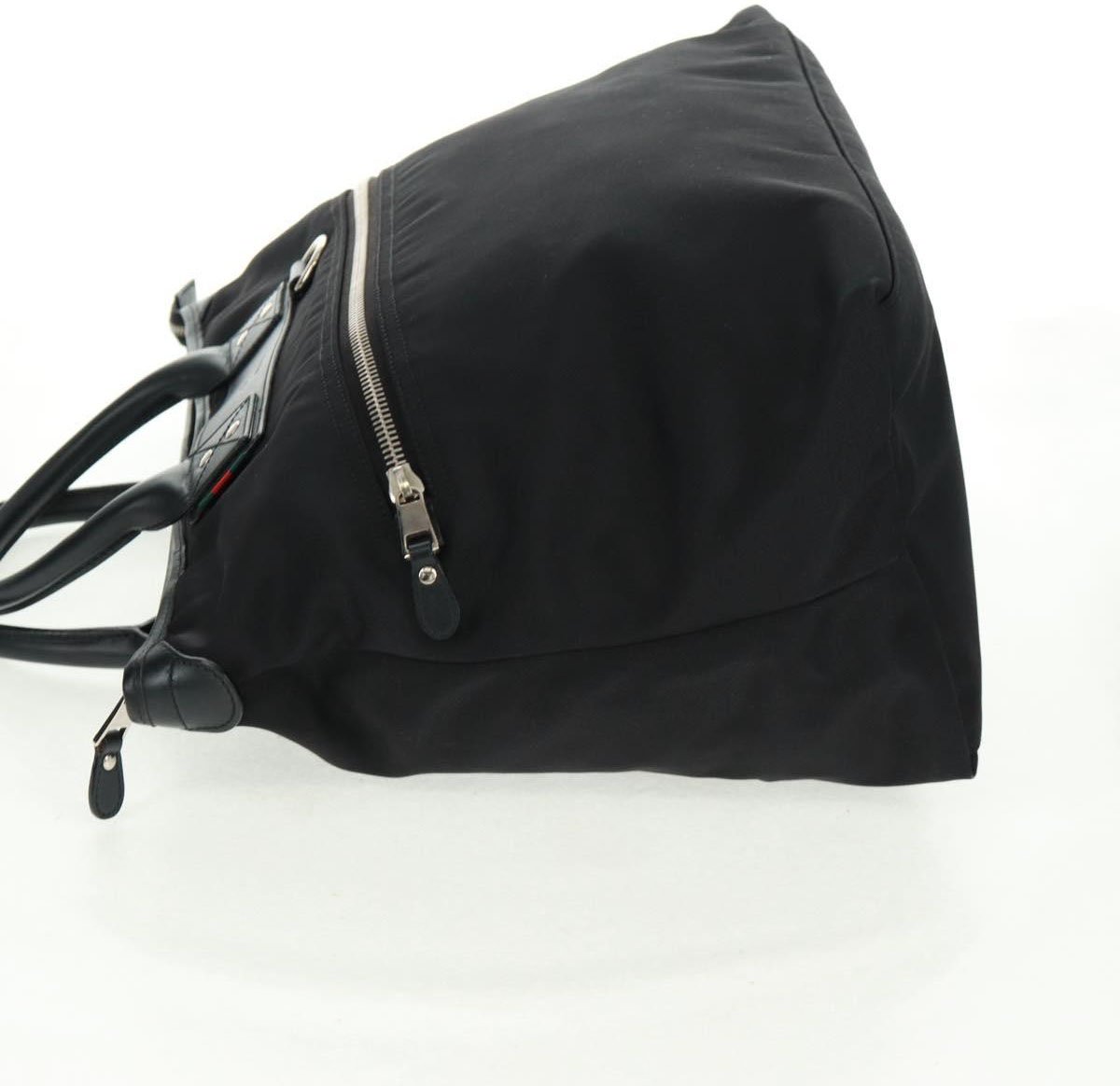 Gucci Gucci Signature Web Loop Tote Techno Canvas Medium Zwart