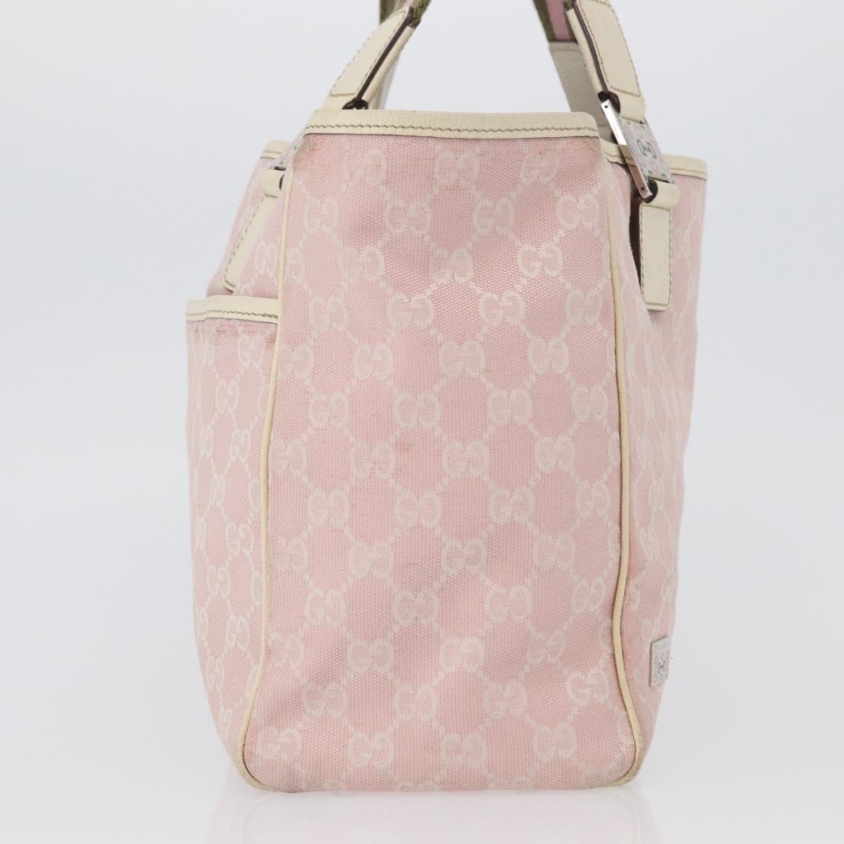 Gucci Gucci Web Handle Buckle Tote GG Canvas Medium Roze