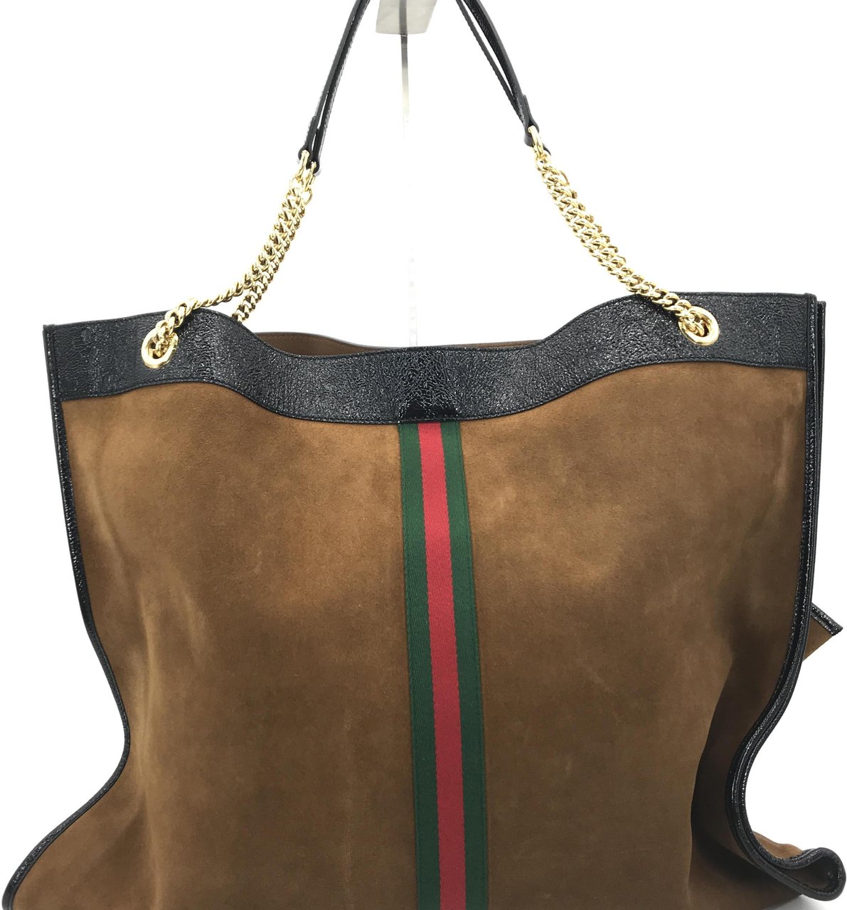 Gucci Rajah Chain Tote Suede XL Bruin