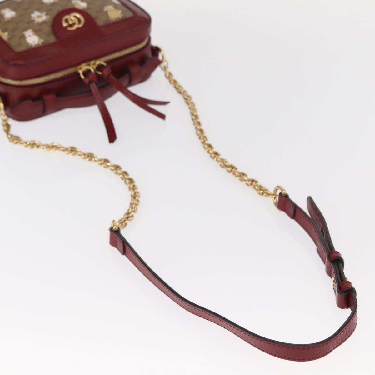 Gucci Doraemon Ophidia Zip Around Camera Bag Printed Mini GG Coated Canvas Mini Beige