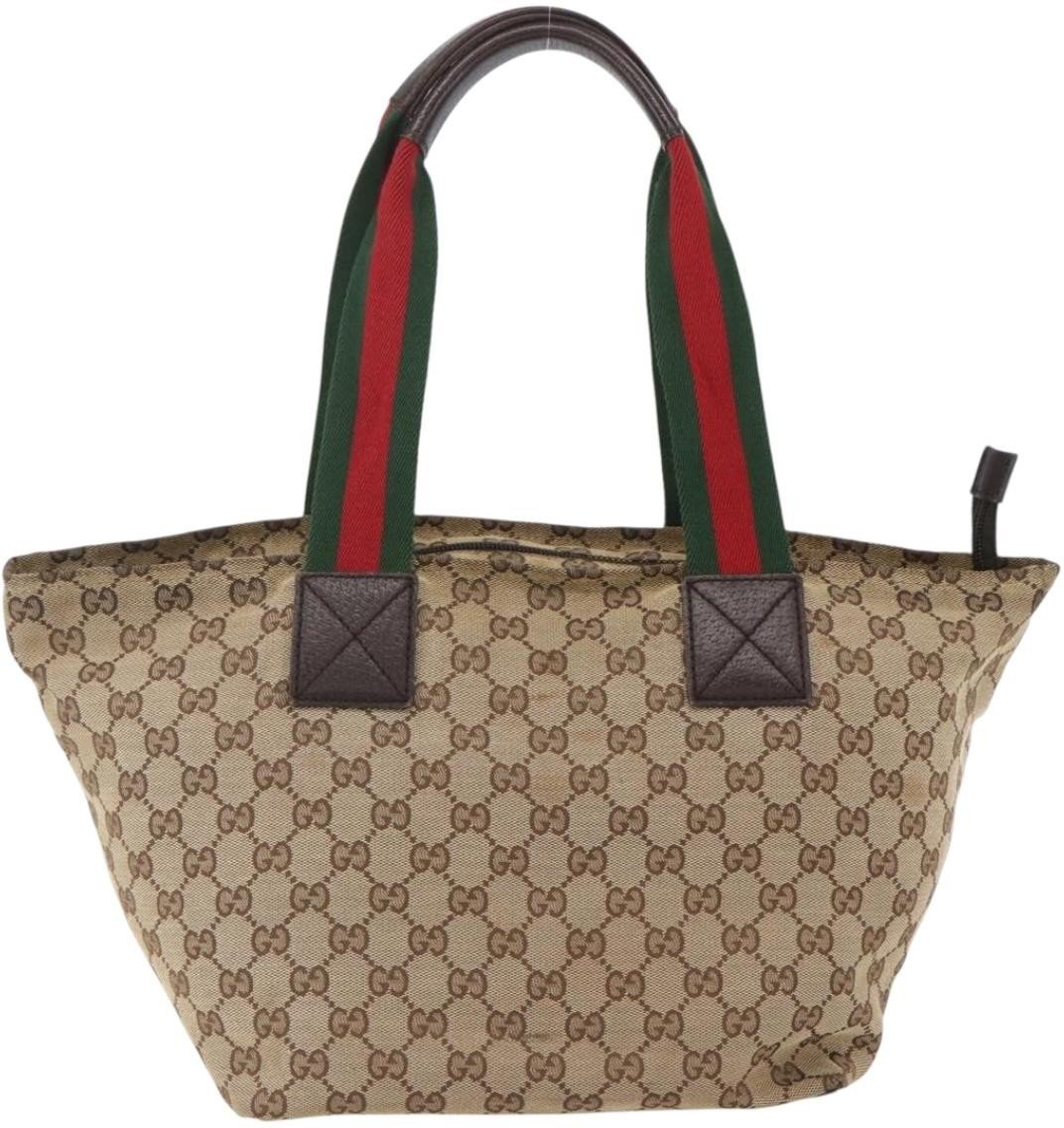 Gucci Gucci GUCCI GG TOTE BAG CANVAS WEB SHERRY LINE medium Beige