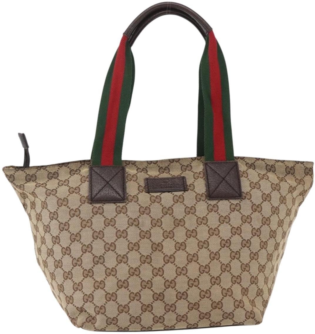 Gucci Gucci GUCCI GG TOTE BAG CANVAS WEB SHERRY LINE medium Beige