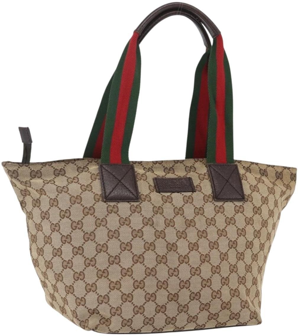 Gucci Gucci GUCCI GG TOTE BAG CANVAS WEB SHERRY LINE medium Beige