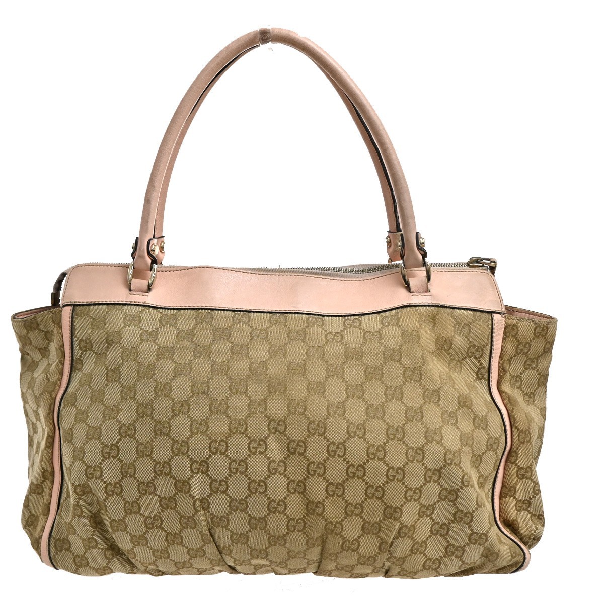 Gucci Gucci D-Ring Shoulder Bag GG Canvas Medium Bruin