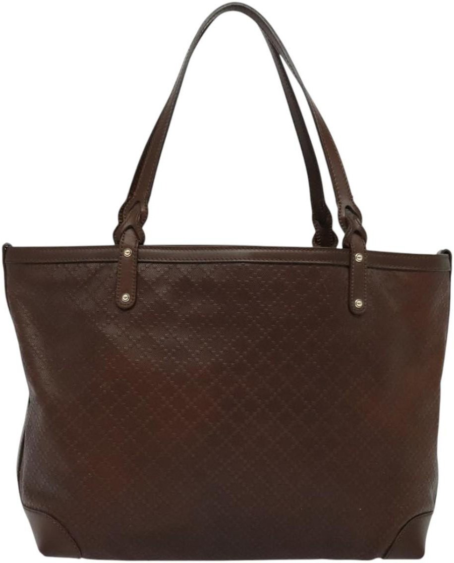 Gucci Gucci Craft Tote Diamante Leather Medium Bruin