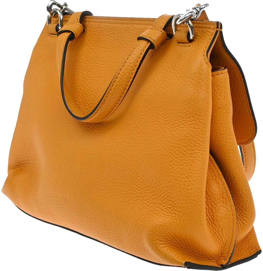 Gucci Gucci Bamboo Daily Top Handle Bag Leather Medium Oranje