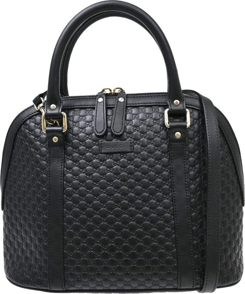 Gucci Convertible Dome Satchel Microguccissima Leather Medium Zwart