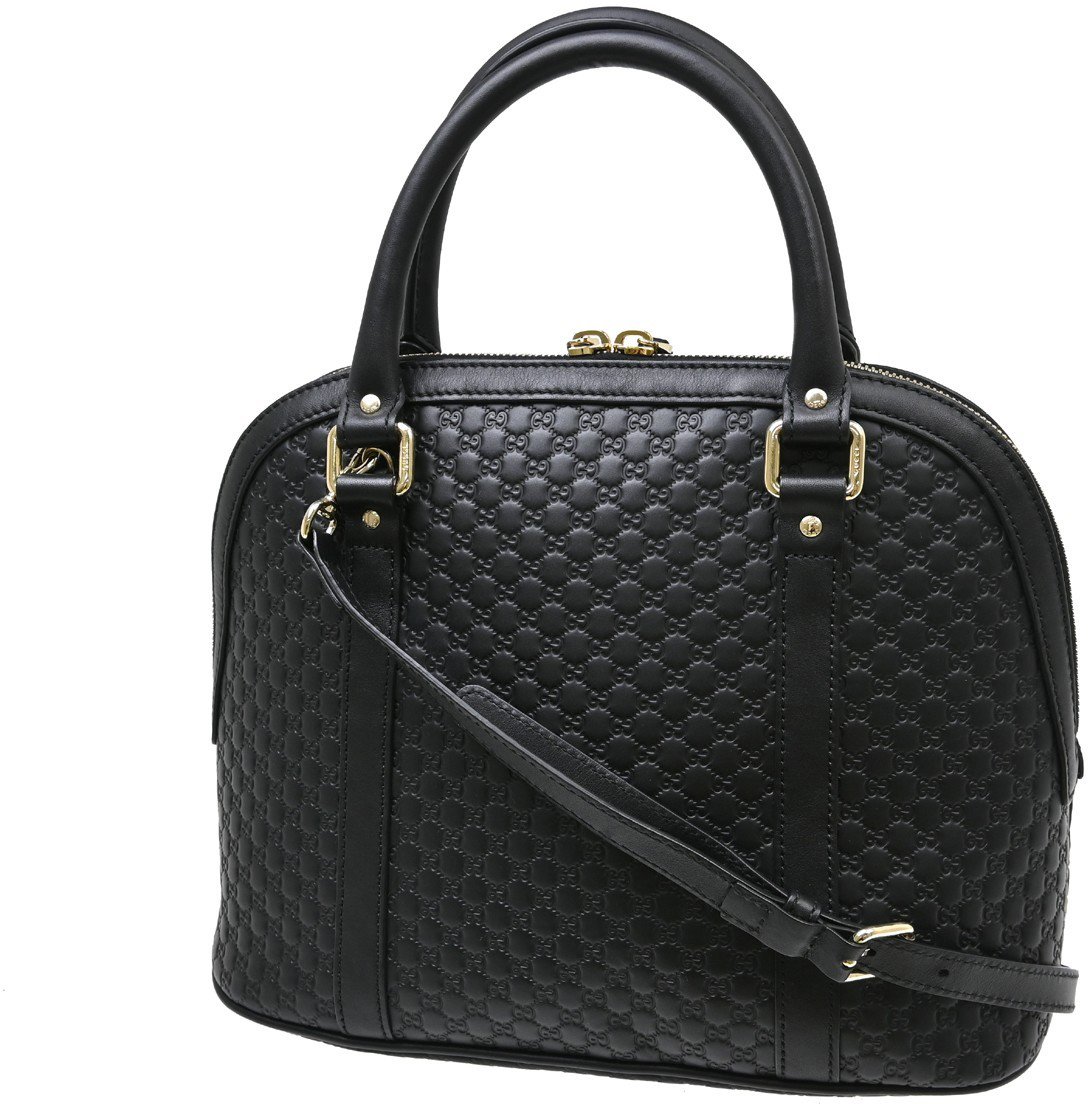 Gucci Convertible Dome Satchel Microguccissima Leather Medium Zwart