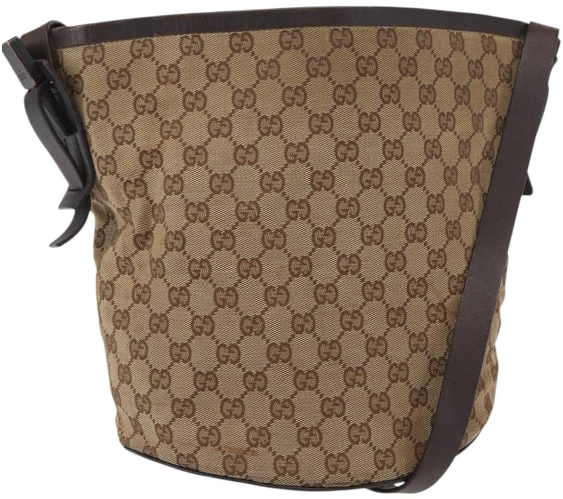 Gucci Gucci Vintage Bucket Crossbody Bag Mini GG Coated Canvas Mini Beige