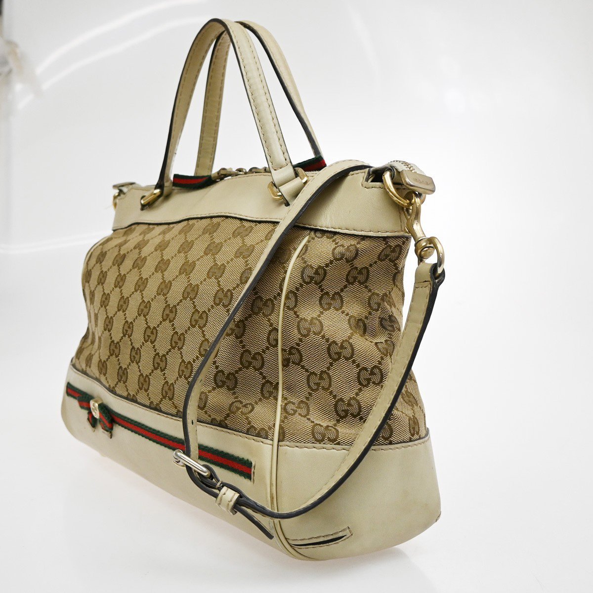 Gucci Gucci Mayfair Convertible Tote GG Canvas Large Bruin