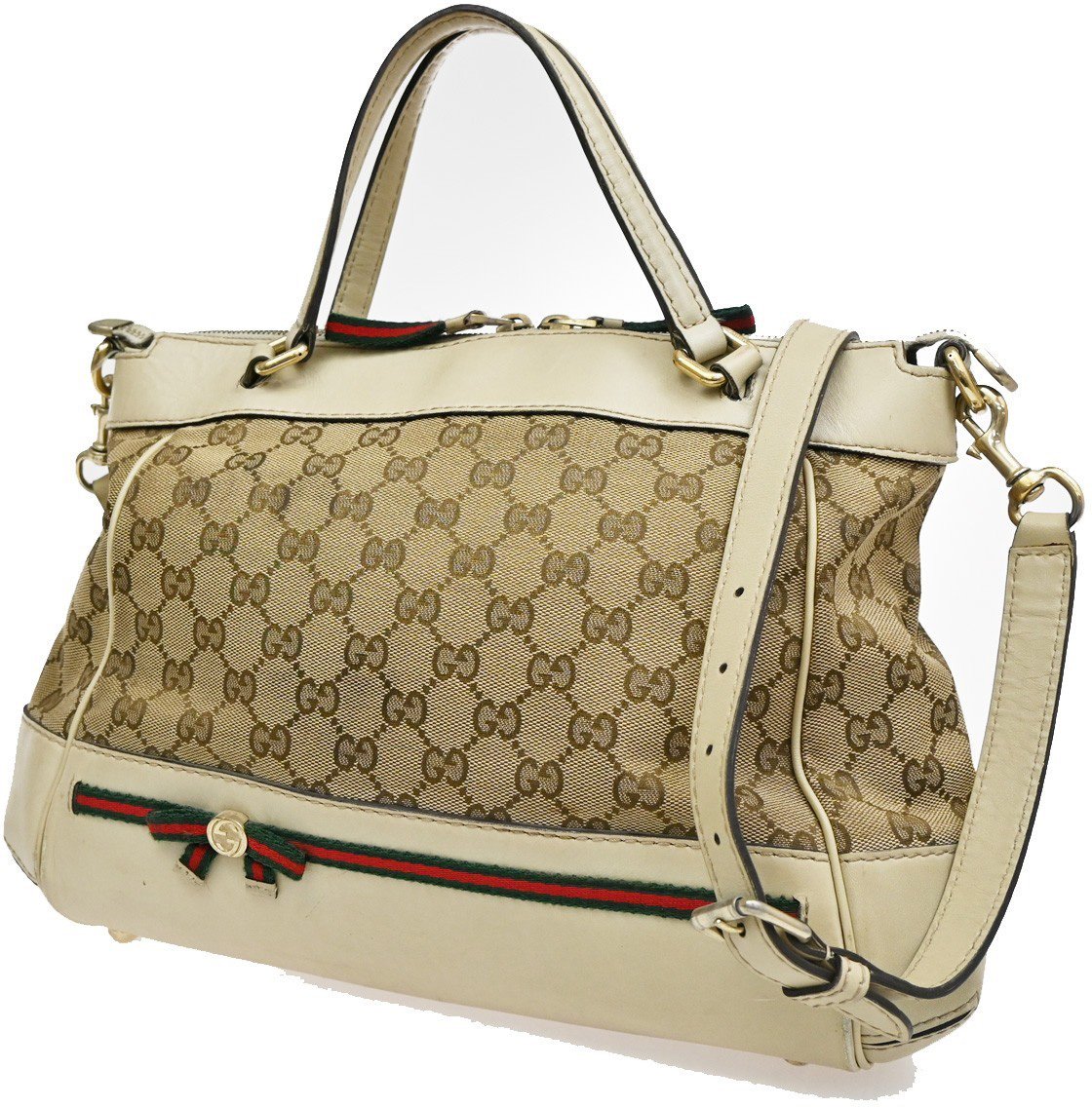 Gucci Gucci Mayfair Convertible Tote GG Canvas Large Bruin