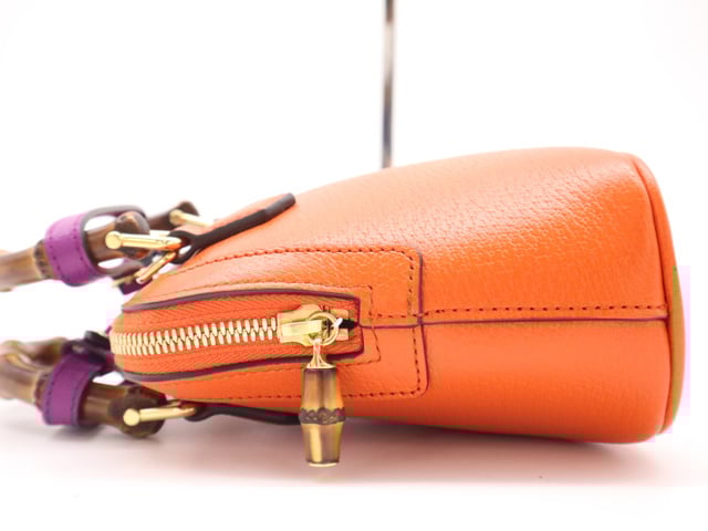 Gucci Gucci Diana NM Bamboo Handle Tote Leather Mini Roze