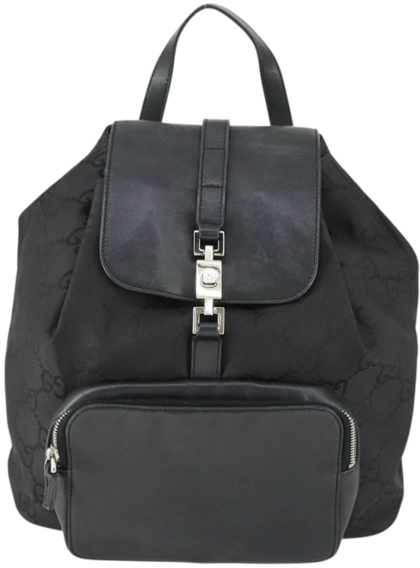 Gucci Gucci Vintage Jackie Backpack GG Canvas Medium Zwart