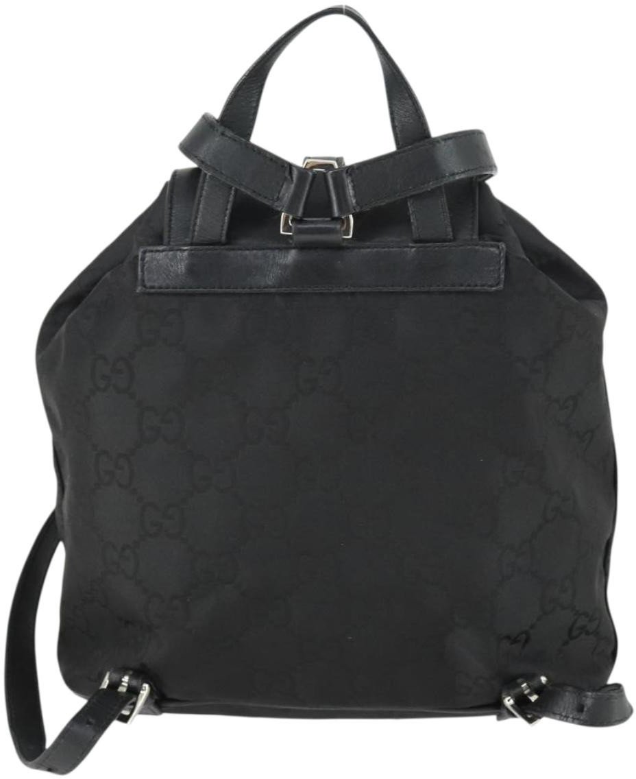 Gucci Gucci Vintage Jackie Backpack GG Canvas Medium Zwart